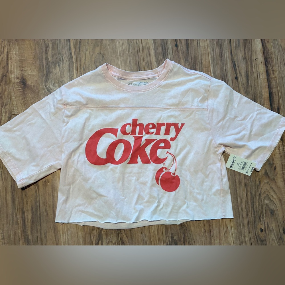Cherry Coke oversized crop tops